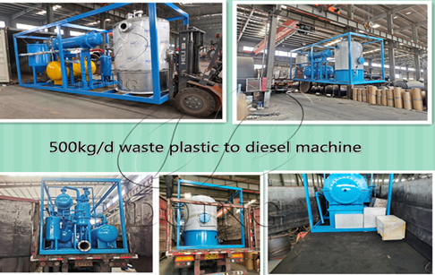500KG/D Waste tyre/plastic to diesel recycling machine delivered to Mexico from DOING Factory