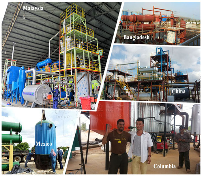 Project cases of DOING waste oil refinery plant