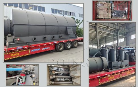 2 sets of 12 TPD waste tire pyrolysis equipment were delivered to Togo