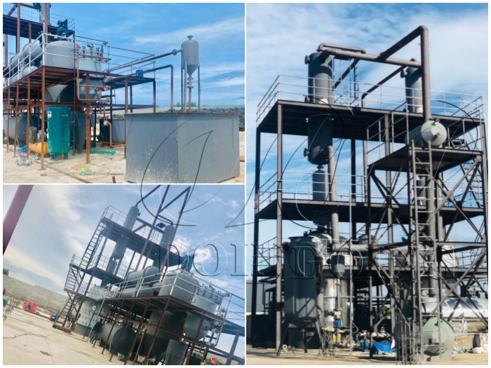 Installation pictures of DOING waste oil distillation machine