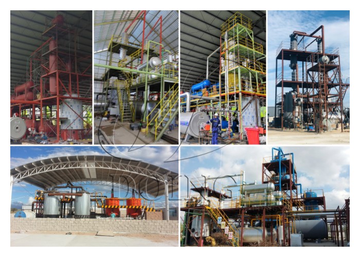 Some projects of DOING waste oil distillation machines