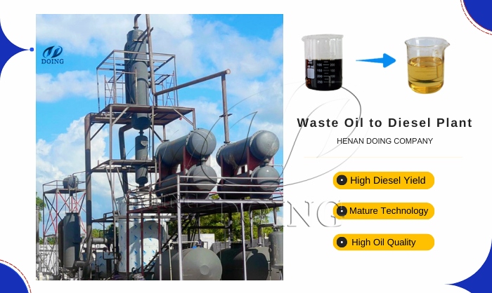 DOING waste oil recycling plant for sale