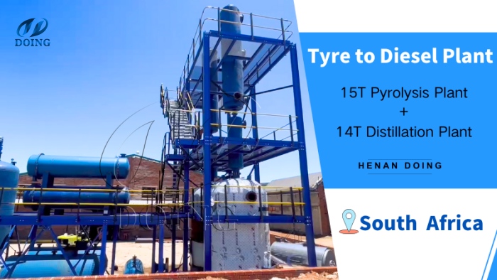 pyrolysis oil distillation machine in South Africa