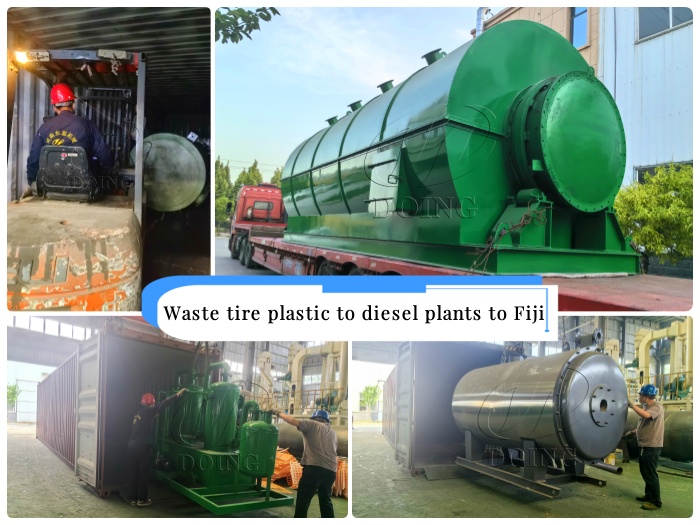 waste tyre plastic to diesel plant