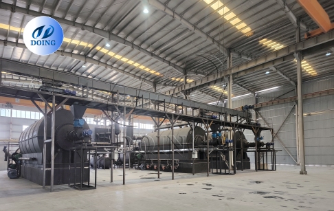 Myanmar cutsomer ordered 3 Sets of 15TPD waste tire pyrolysis systems from DOING