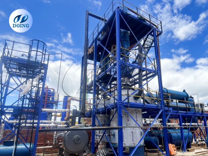 DOING tyre oil refining process plant for sale