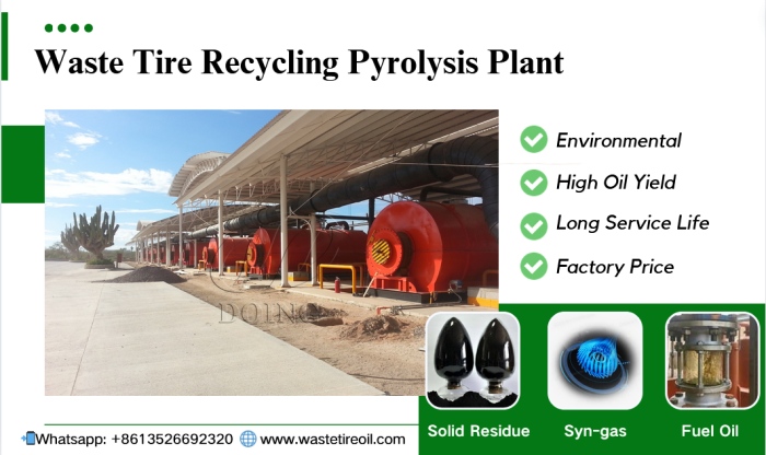 Final products for waste rubber recycling pyrolysis