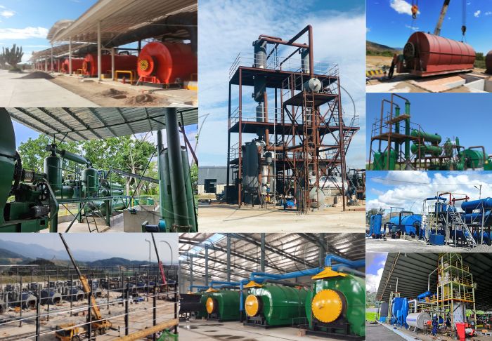 Projects of DOING pyrolysis plants and distillation machines
