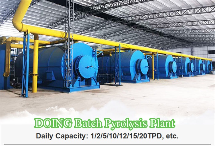DOING plastic waste pyrolysis processing machine for sale