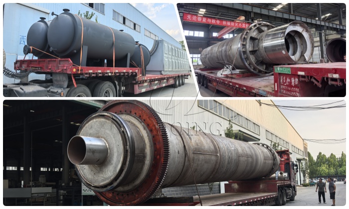 Chinese oil sludge recycling pyrolysis machine shipment