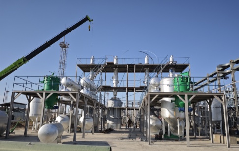 Installation of DOING 30 tons of waste oil distillation machine project installed in Kazakhstan