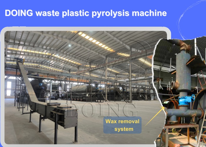 DOING waste plastic pyrolysis plant wax removal system DOING waste plastic to fuel pyrolysis plant