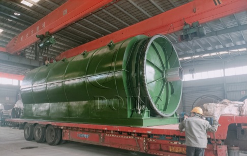 DOING Tire to diesel Pyrolysis & Distillation Plant Shipped to Mexico