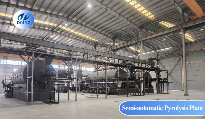 semi-continuous tire pyrolysis oil plant