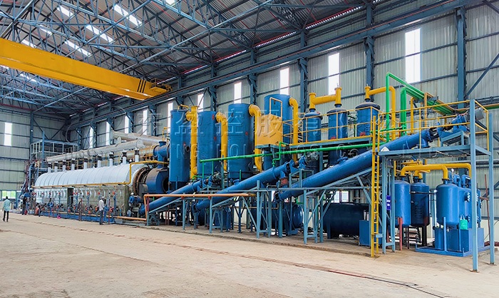 fully continuous tire pyrolysis oil plant