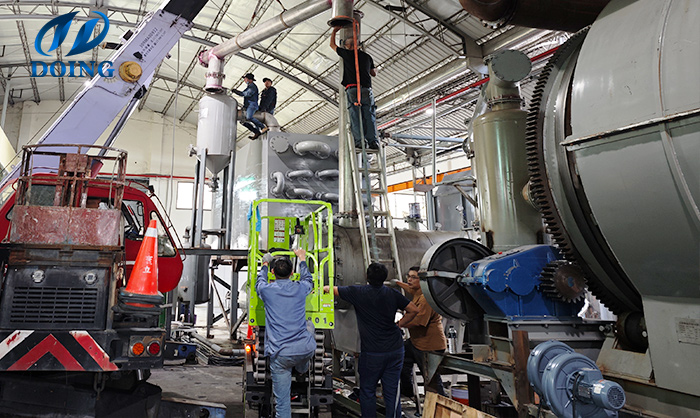 DOING customized waste plastic biomass recycling pyrolysis systems