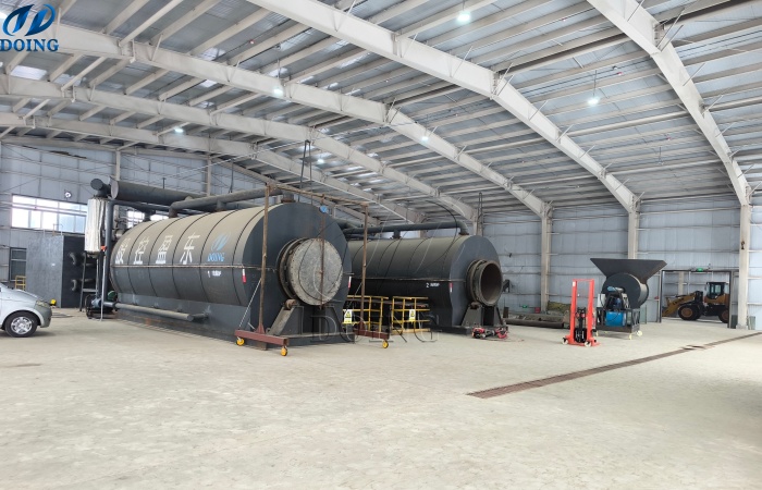 DOING waste to fuel pyrolysis plant project site DOING waste pyrolysis plant