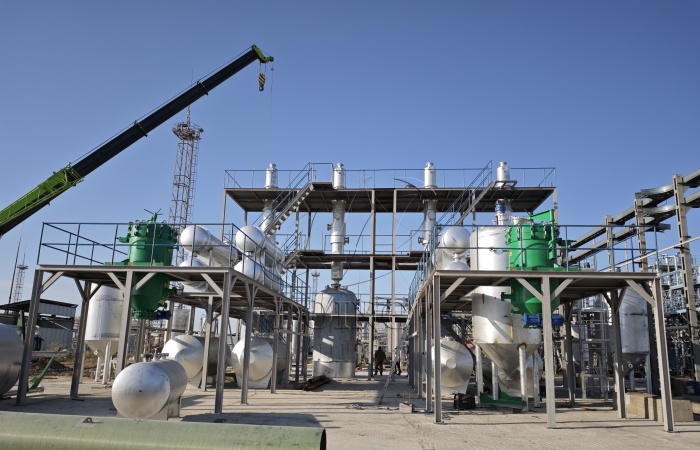 DOING waste oil recycling to diesel machine