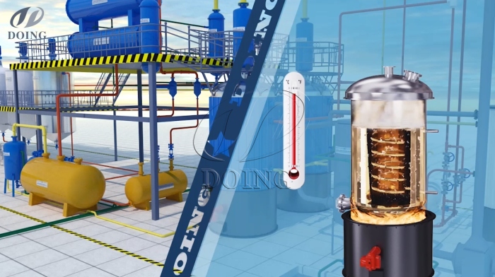 Waste oil distillation refining plant