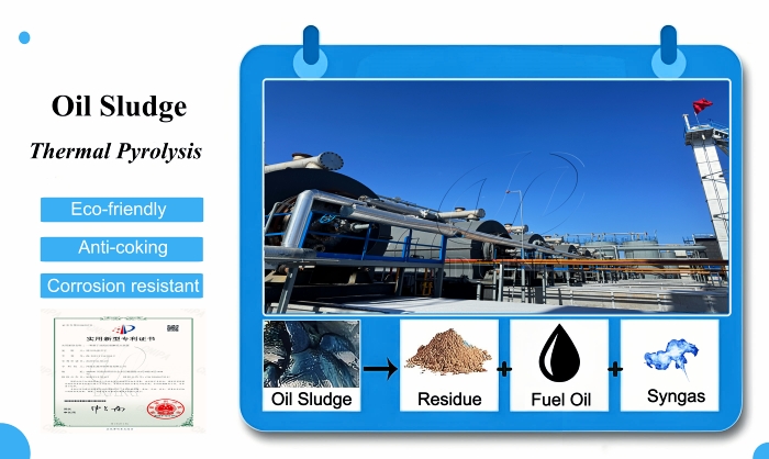 Oil sludge pyrolysis machine