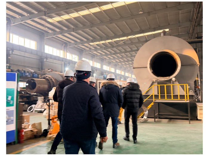 Client visit to the pyrolysis plant site