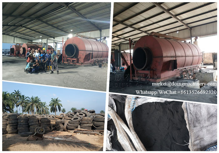 waste tyre to oil plant