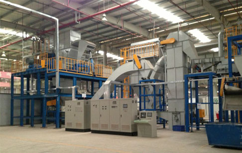 Electronic waste processing plant 