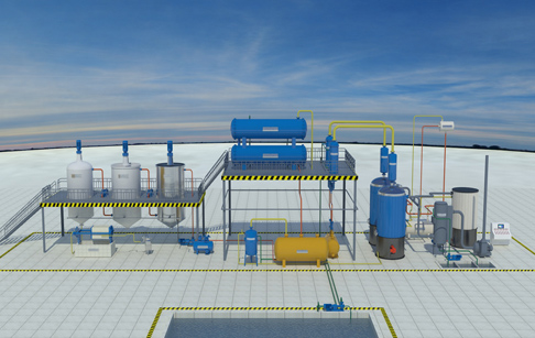 used oil recycling process plant