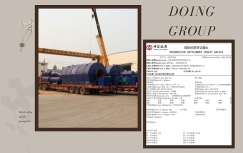 Brazil client ordered one set waste tyre pyrolysis plant from Doing Company